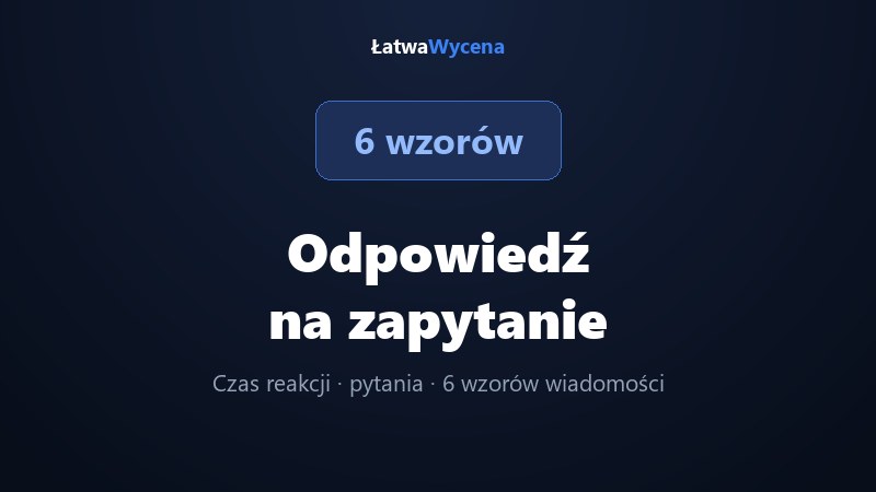 Jak odpowiedzieć na zapytanie klienta: 6 gotowych wiadomości